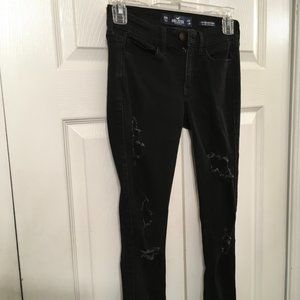 Hollister Low-Rise Super Skinny Distressed Jeans